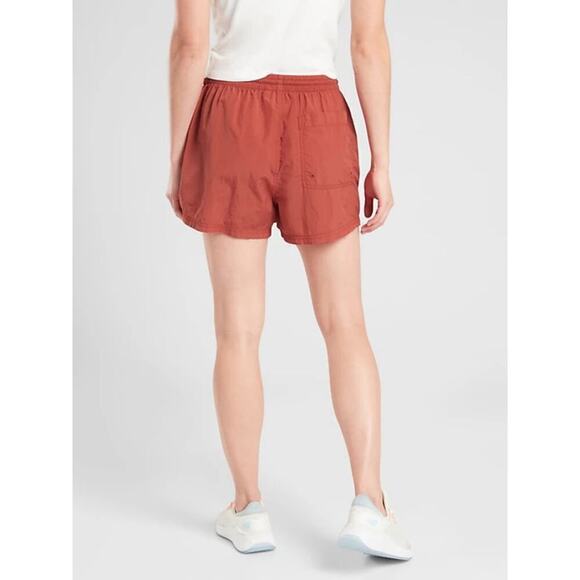 Athleta Expedition Short Drawstring Elastic Waist Hiking Shorts Red Orange 4 - Picture 4 of 13